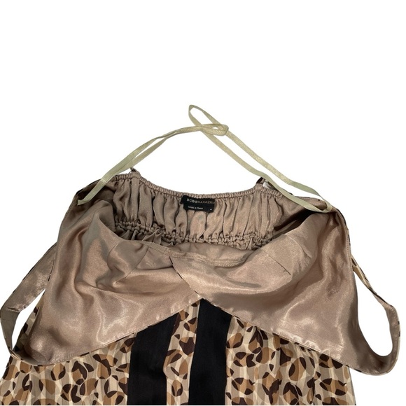 BCBG MAXAZRIA SILK COCKTAIL DRESS.EMPIRE WAIST.ABSTRACT ANIMAL PRINT.SIZE 4 - Picture 12 of 16
